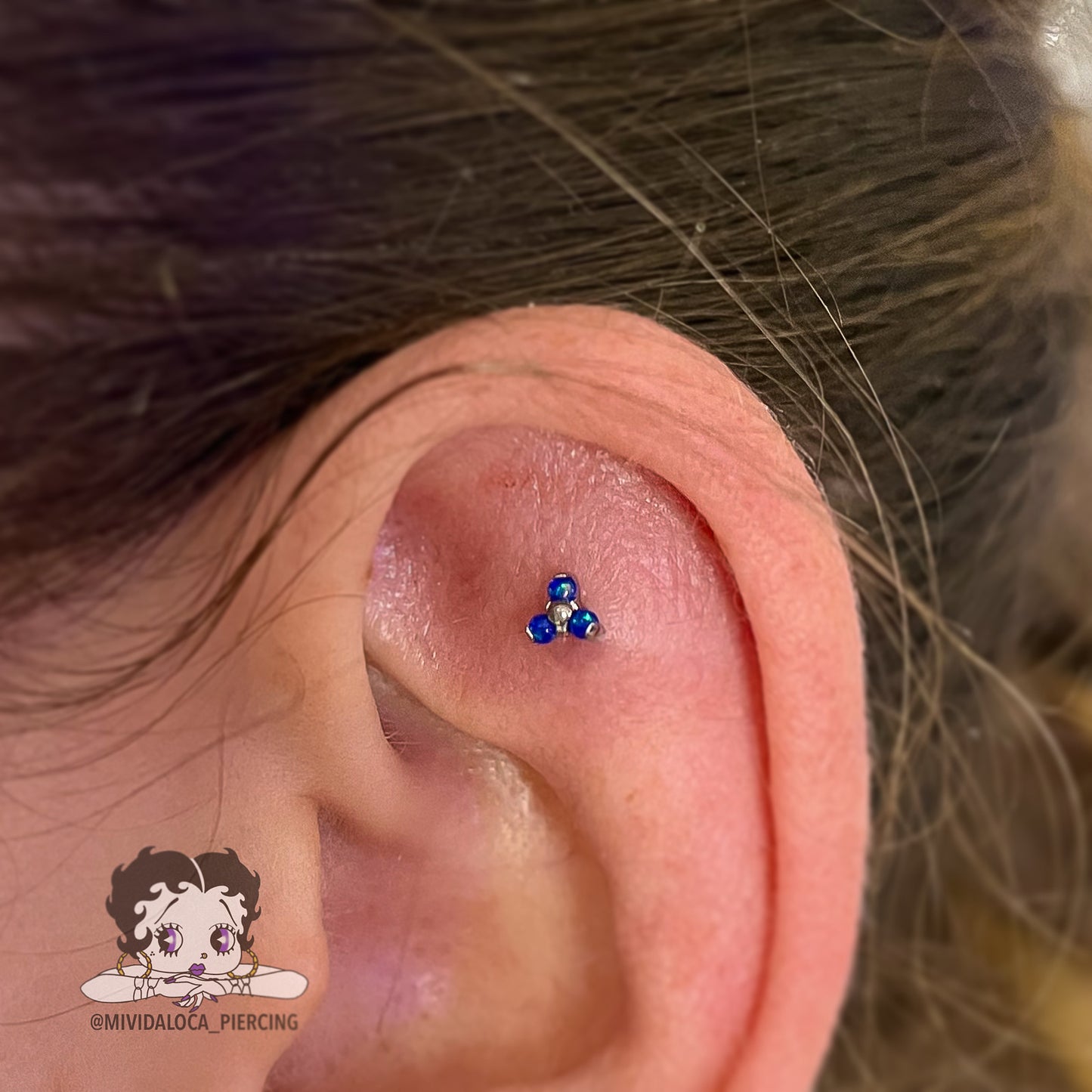 Labret Trinity Opalos Pequeño