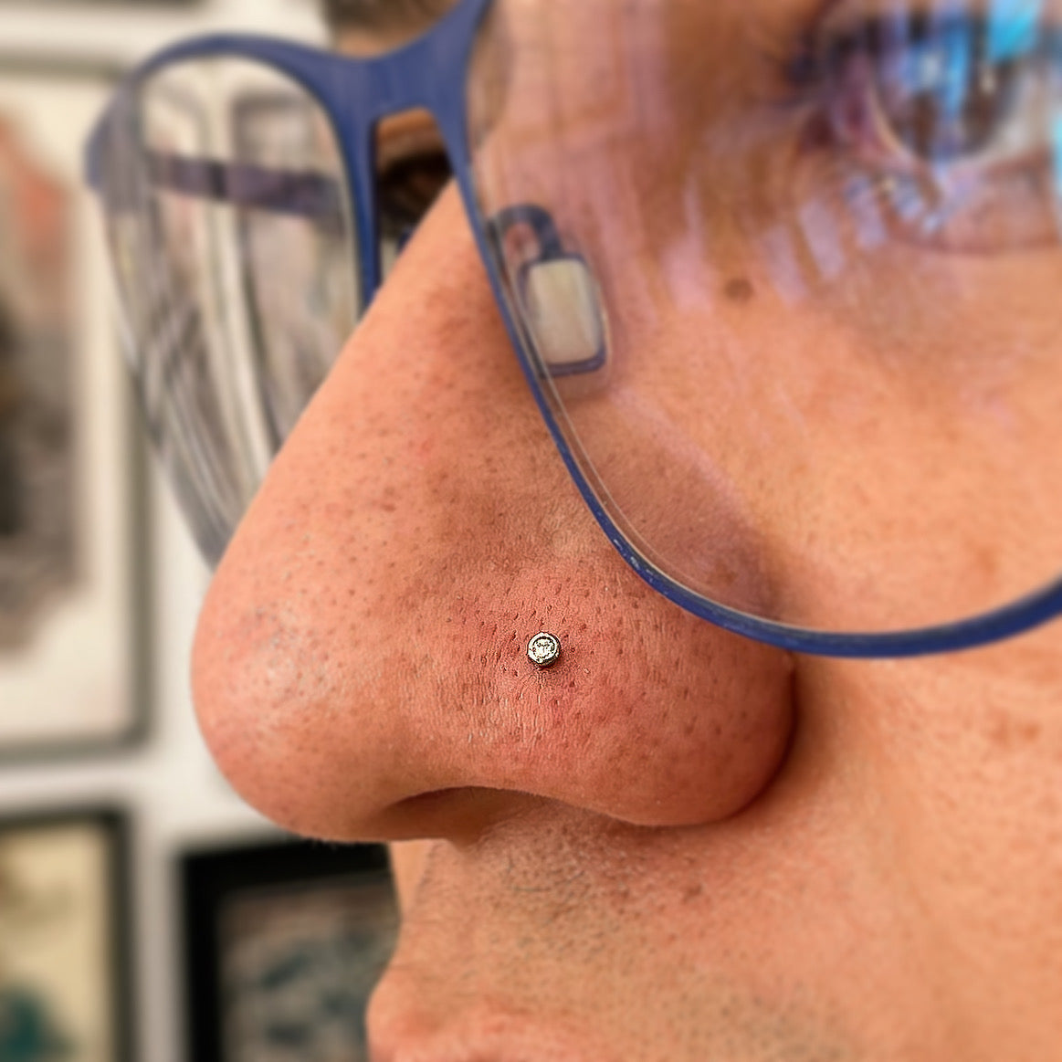 Labret Cristal Media Bola