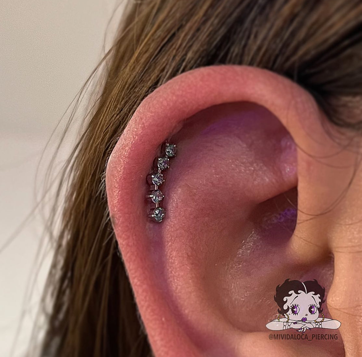 Labret Cluster Cinco Cristales