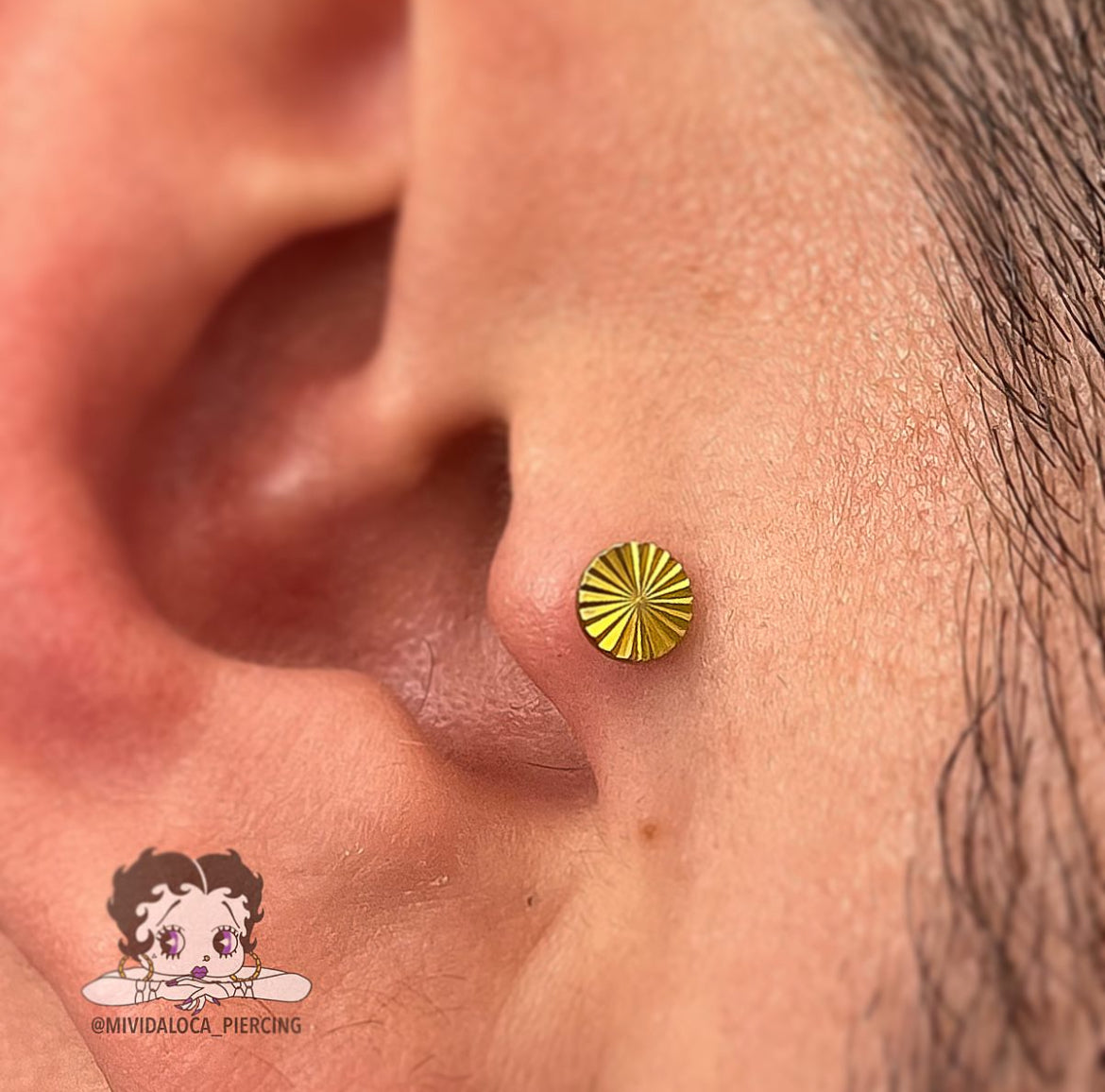 Labret Disco Acanalado