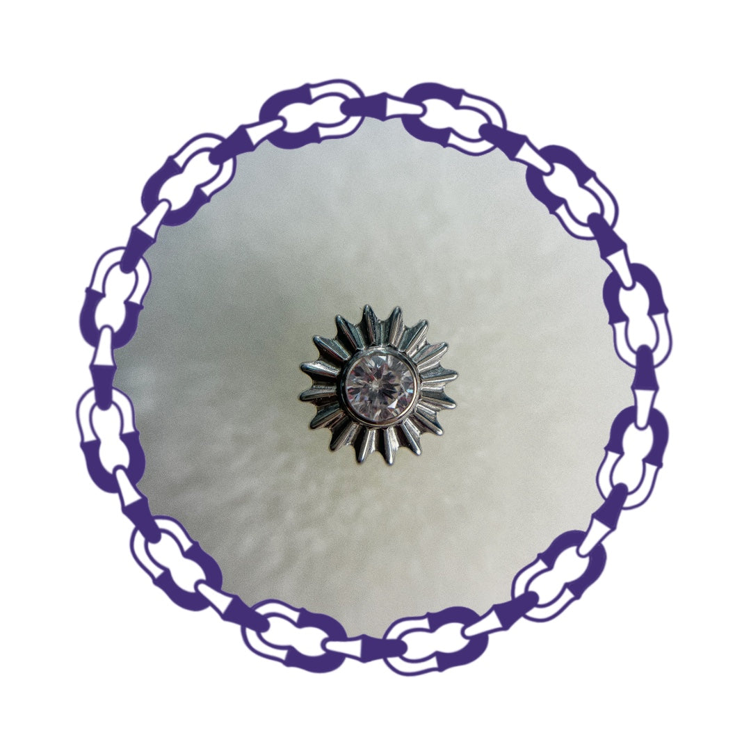 Labret Sol con Cristal Grande