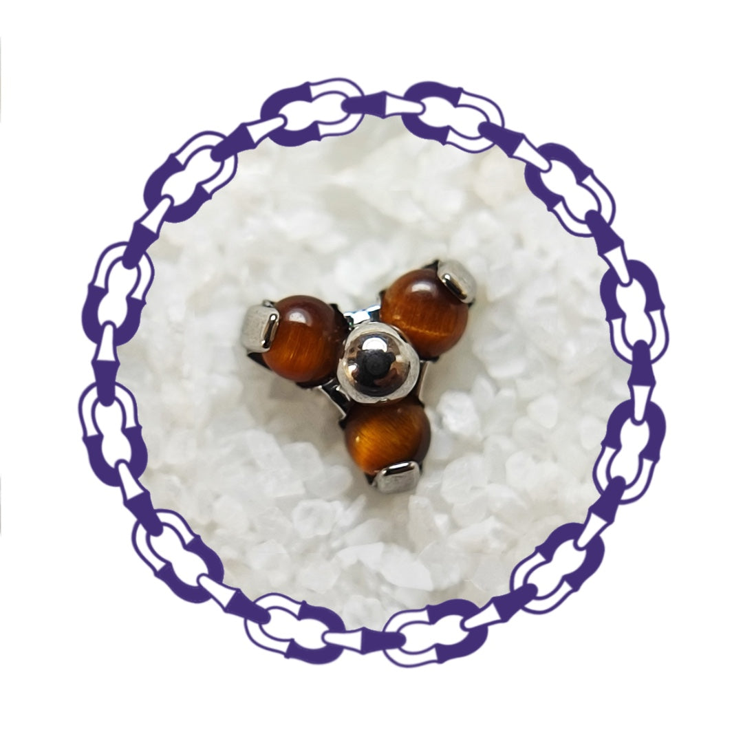Labret Trinity Ojo de Tigre