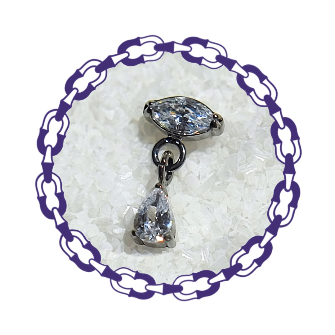 Labret Marquesa con Gota Colgante