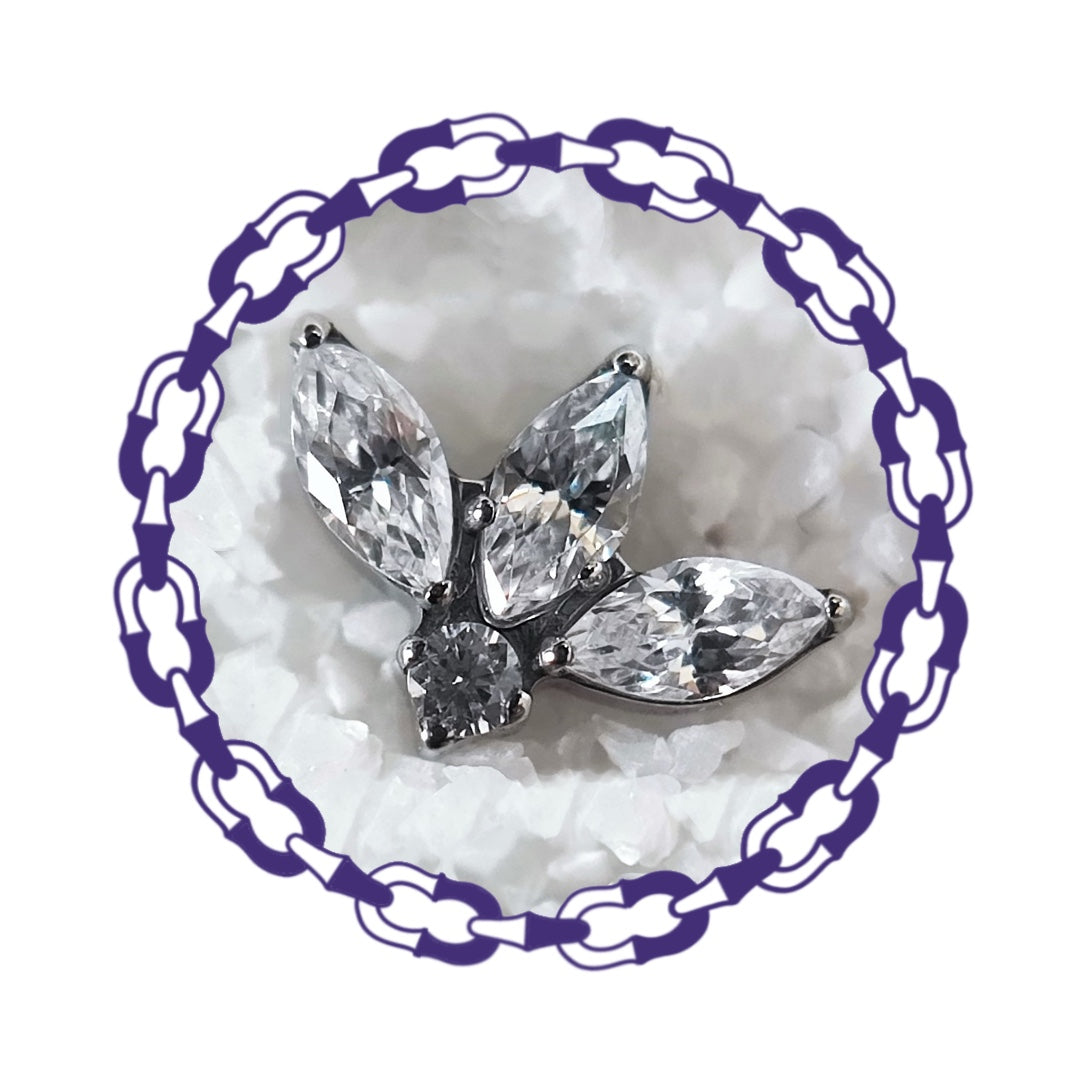 Labret Tres Marquesas y Cristal Blanco