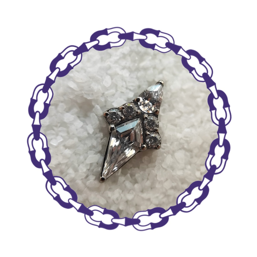 Labret Cluster con Gota y Rombo
