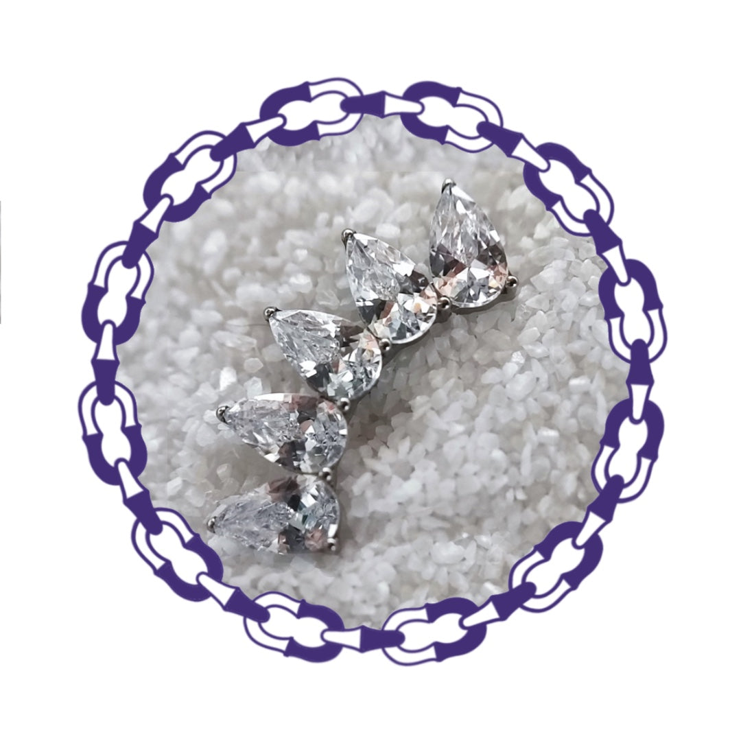 Labret Cluster Cinco Gotas Cristal