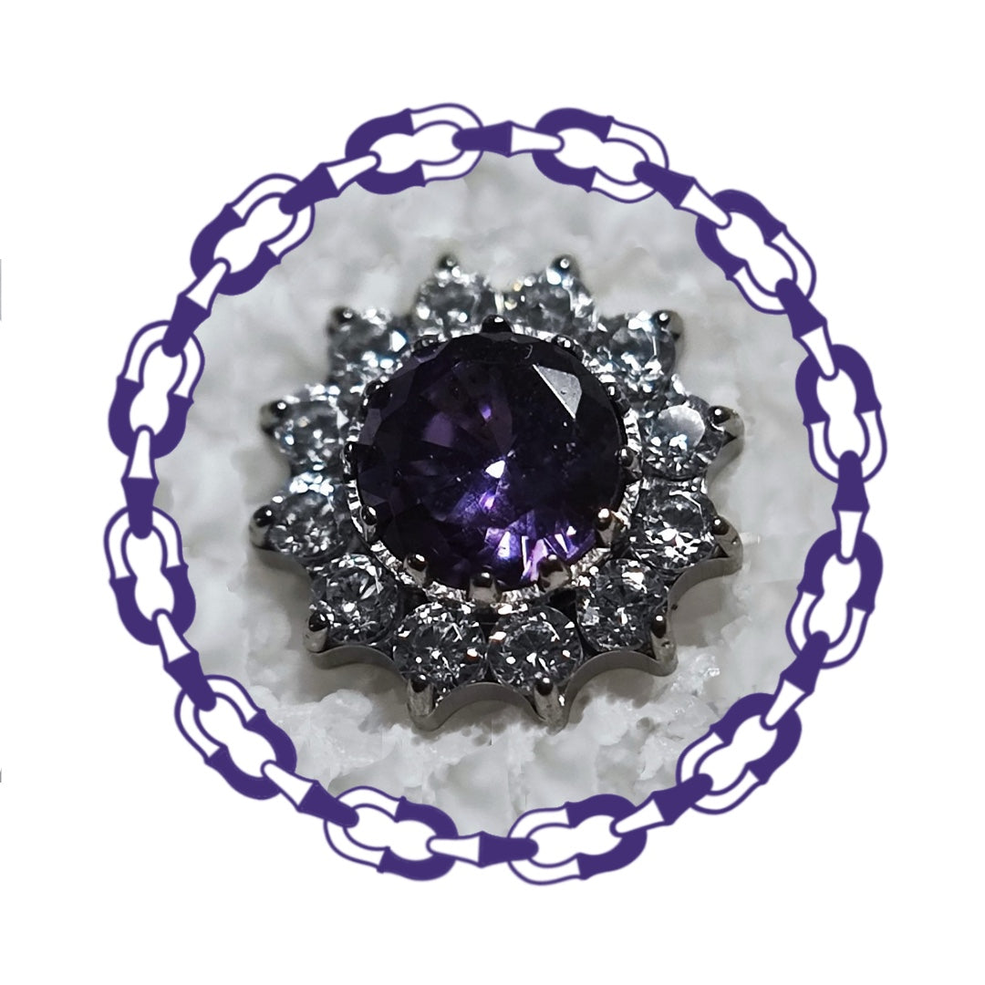 Labret Cluster Cristal Amatista