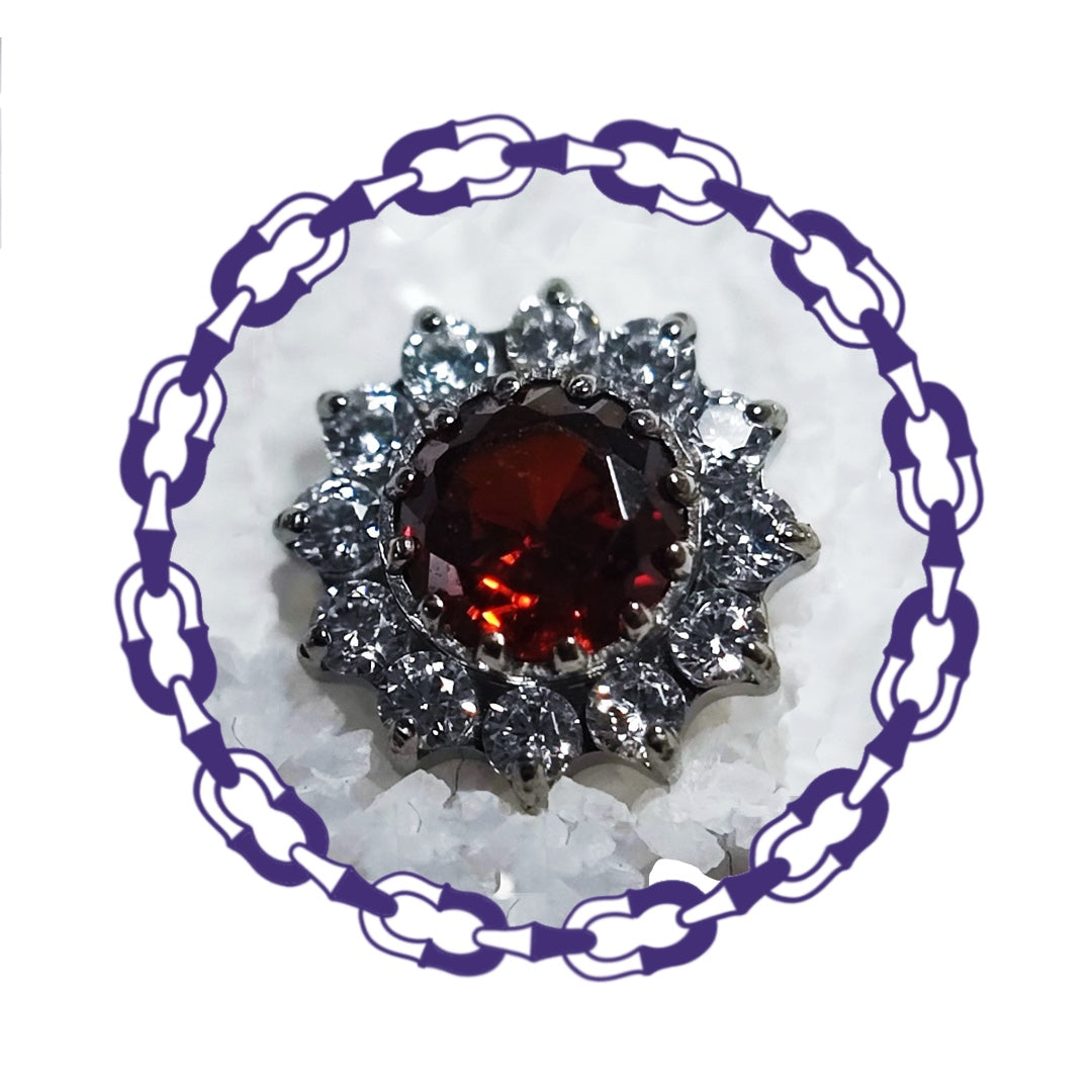 Labret Cluster Cristal Rojo