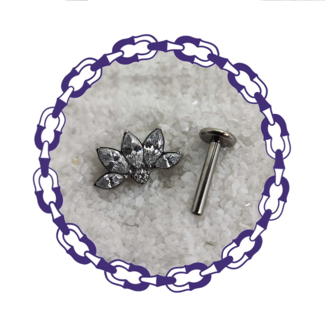 Labret Flor de Loto de Cinco Marquesas