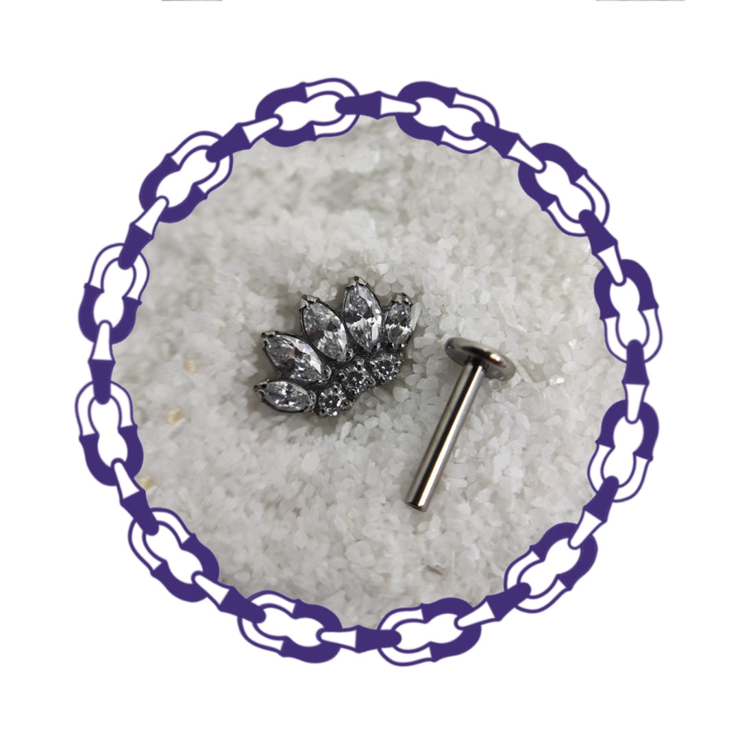Labret Cluster Cinco Marquesas y Seis Cristales