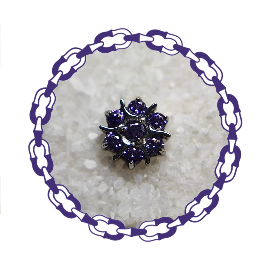 Labret Violeta Cristales Amatista