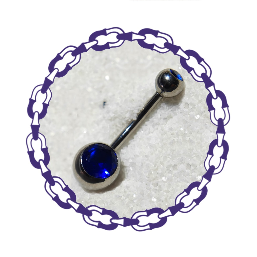 Belly Esferas Cristal Azul