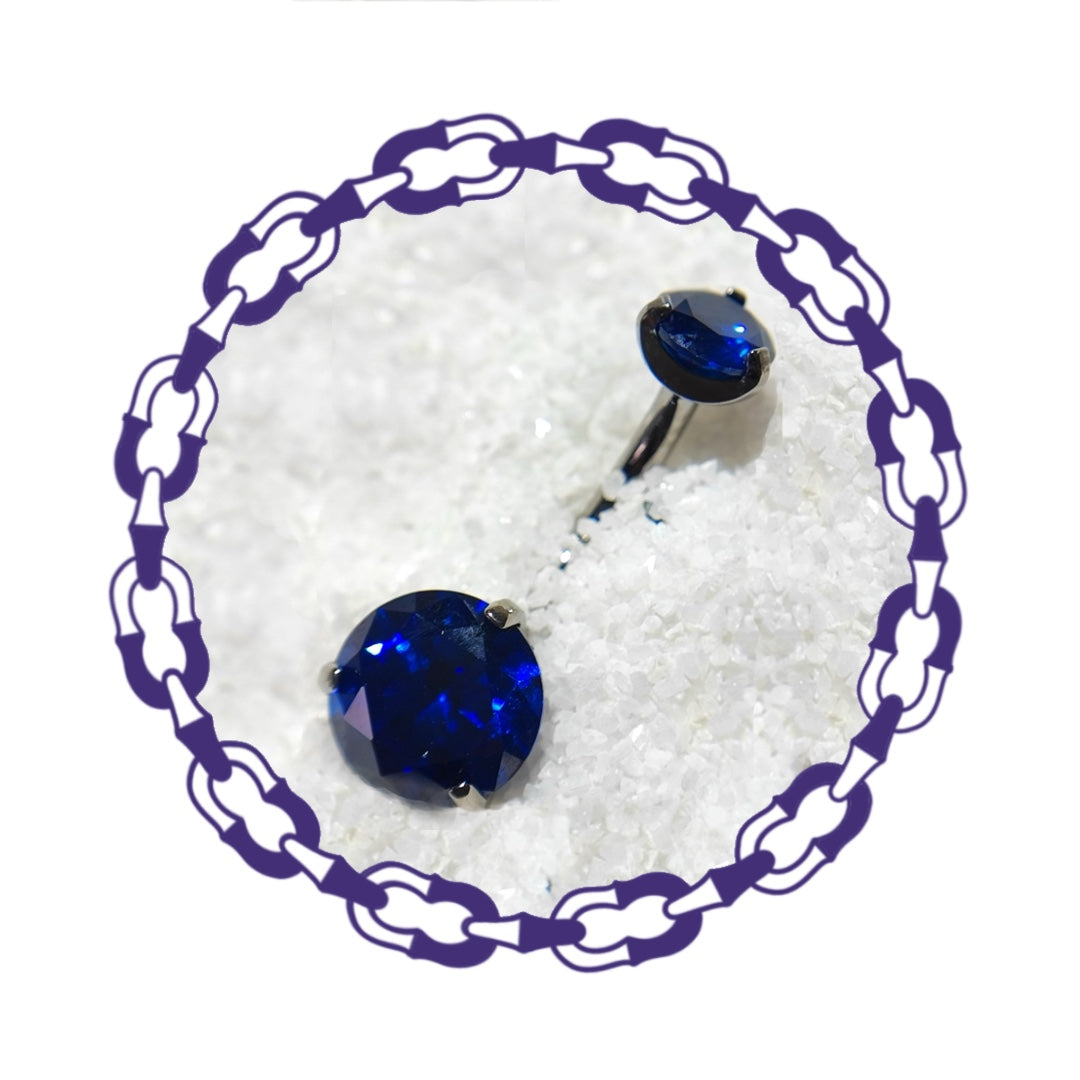Belly Cristal Engastado Azul