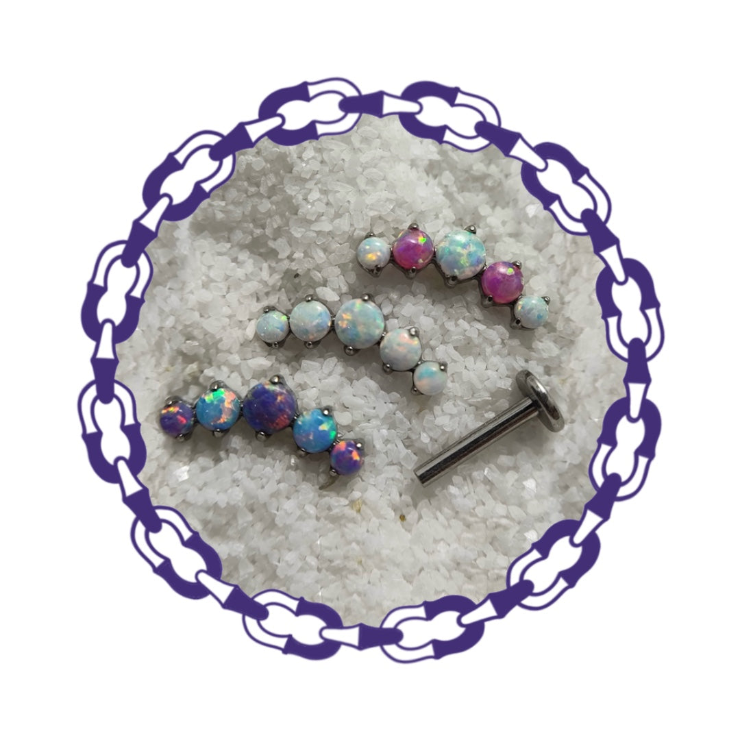 Labret Cluster Cinco Opalos