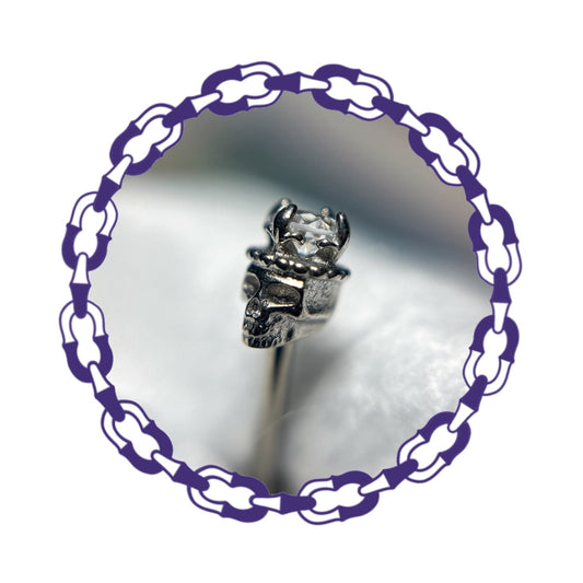 Labret Calavera con Cristal