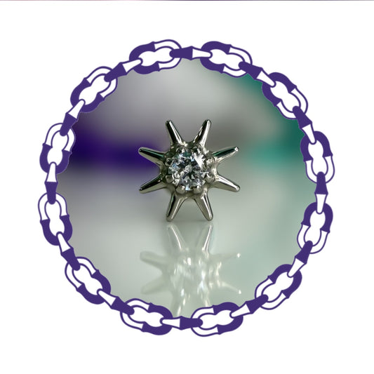 Labret Sol con Cristal