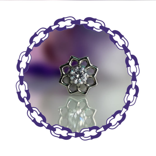 Labret Mandala con Cristal