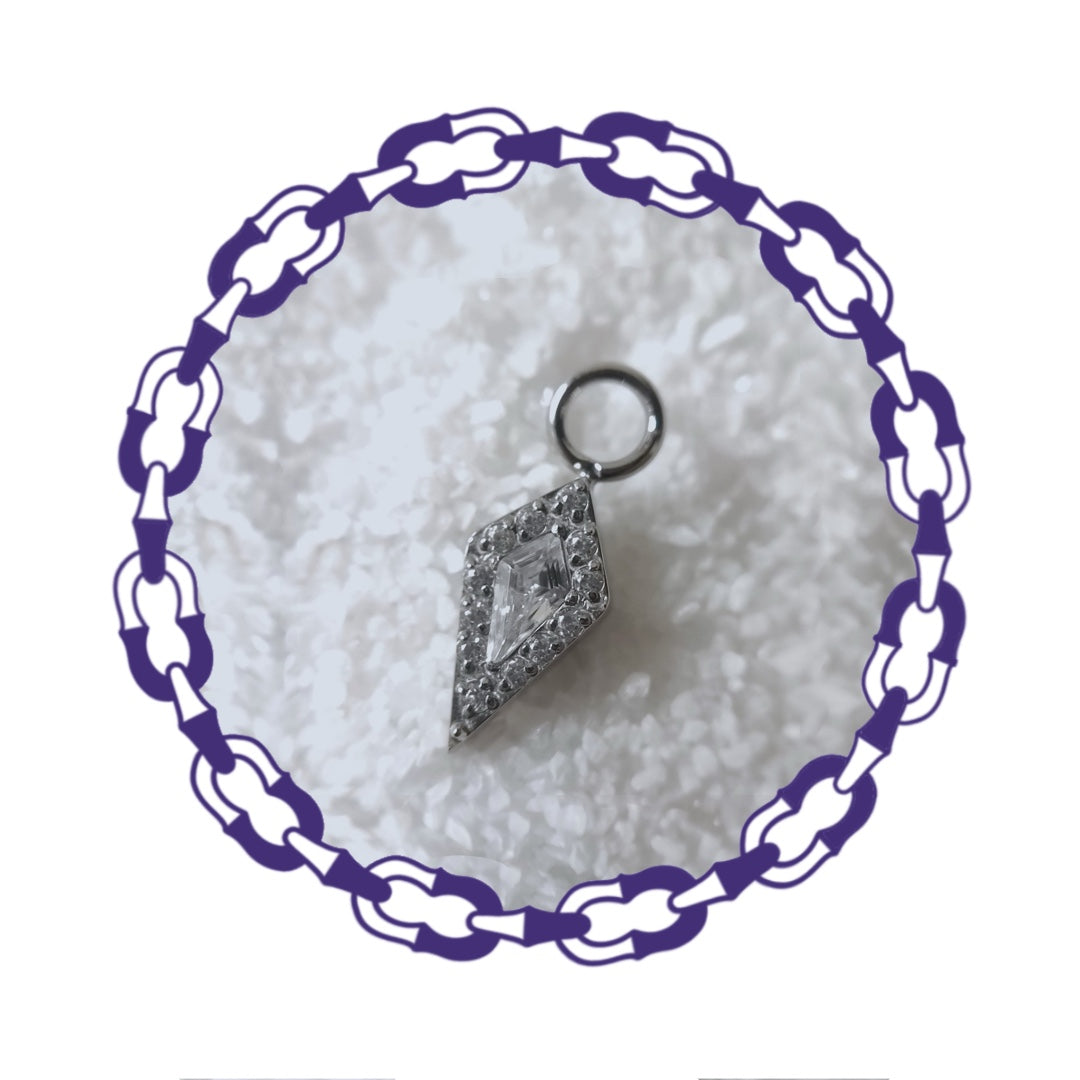 Charm Cristal Rombo con Cristales (Colgante)