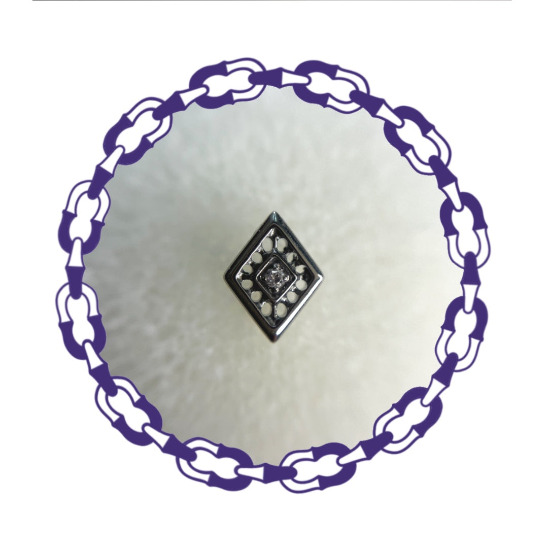 Labret Rombo con Cristal