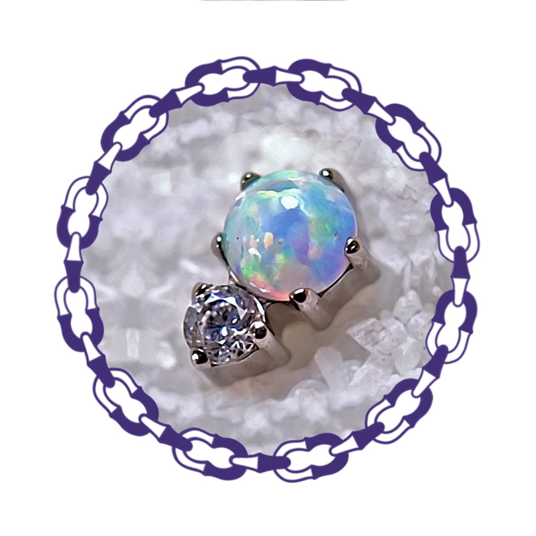 Labret Opalo y Cristal