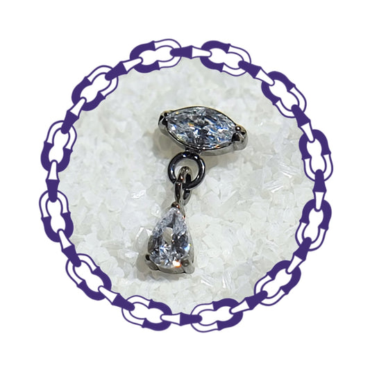 Labret Marquesa con Gota Colgante