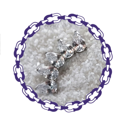 Labret Cluster Cinco Gotas Cristal
