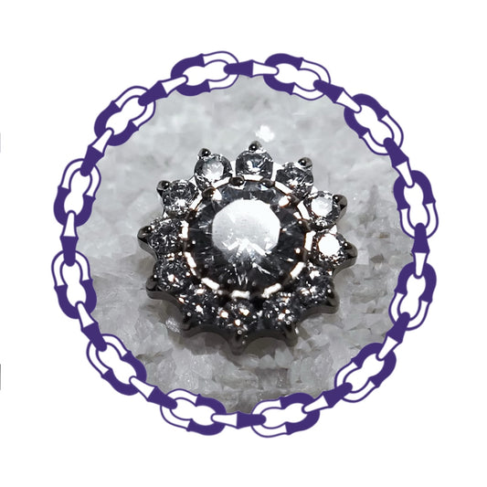 Labret Cluster Cristal Blanco