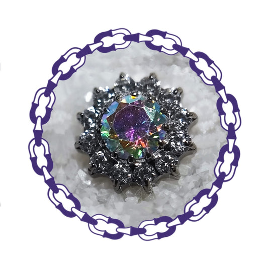 Labret Cluster Cristal Tornasol