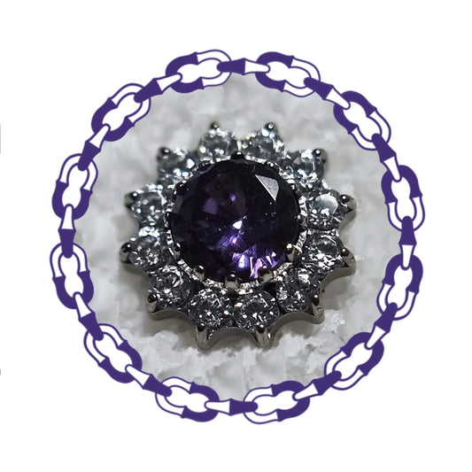 Labret Cluster Cristal Amatista