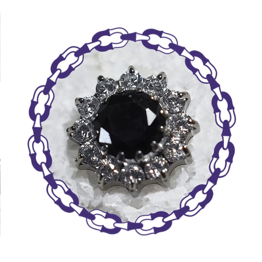 Labret Cluster Cristal Negro