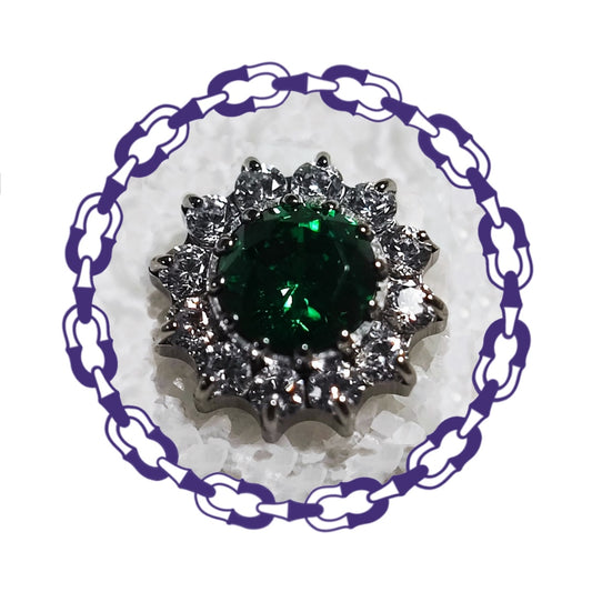 Labret Cluster Cristal Verde
