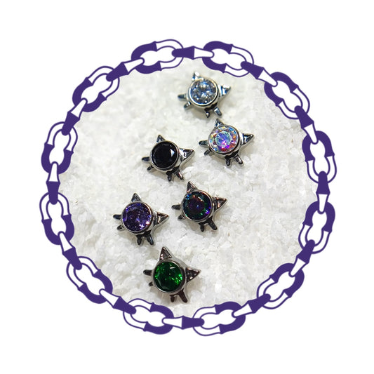 Labret Cristal Gato con Bigotes