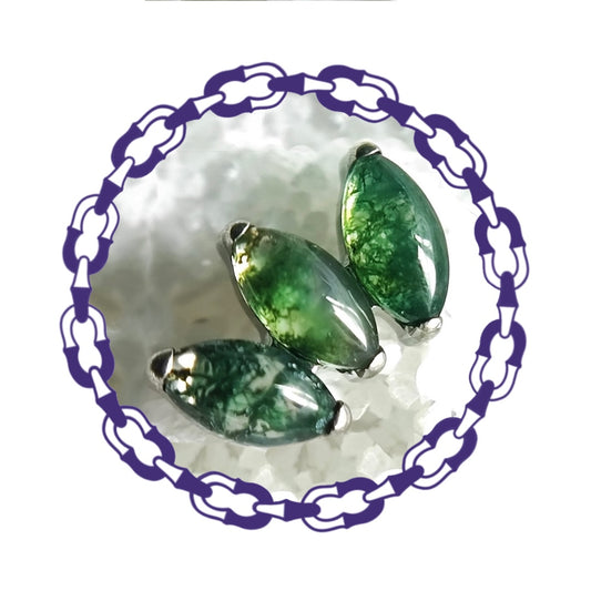 Labret Tres Marquesas Agata Musgosa