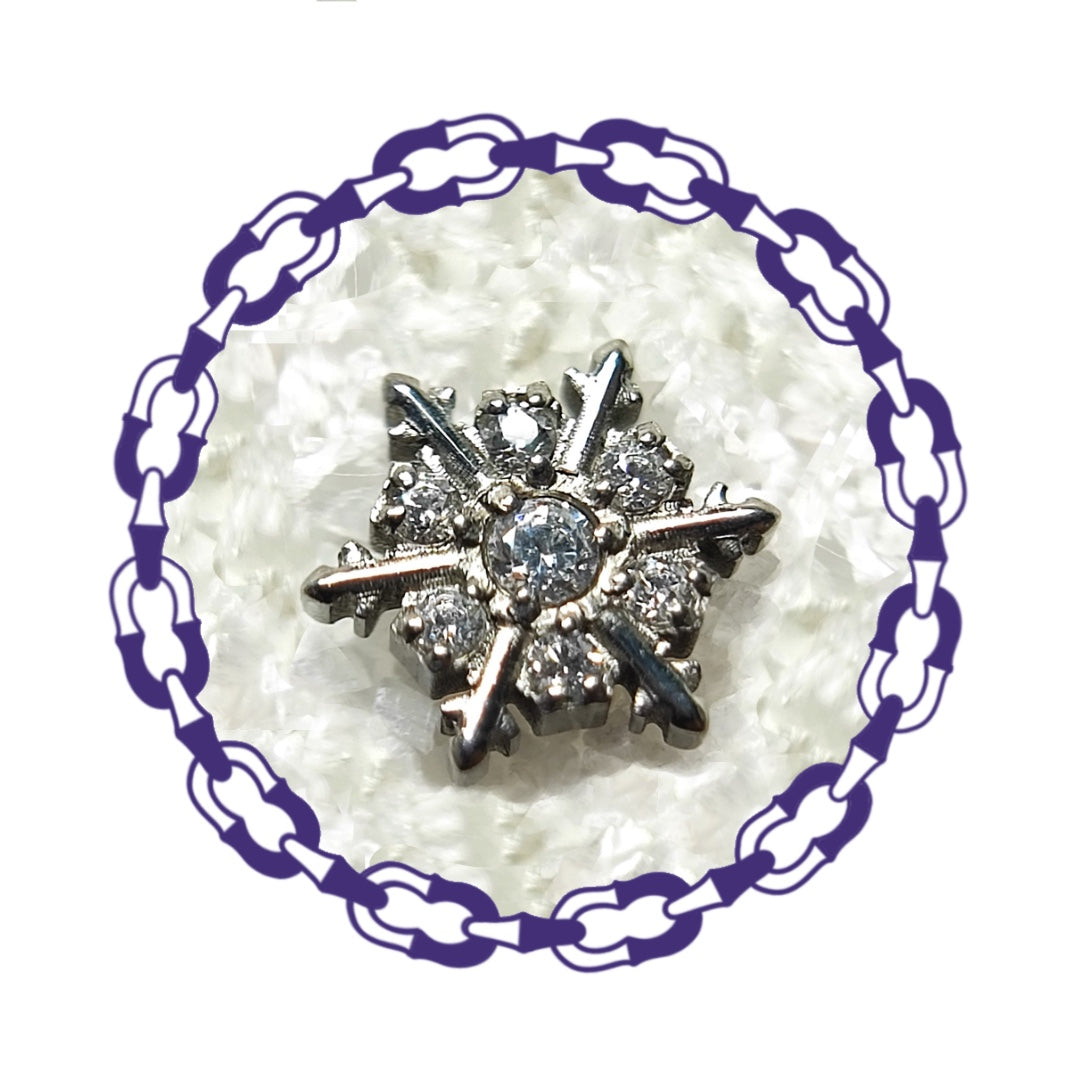 Labret Copo de Nieve con Cristales