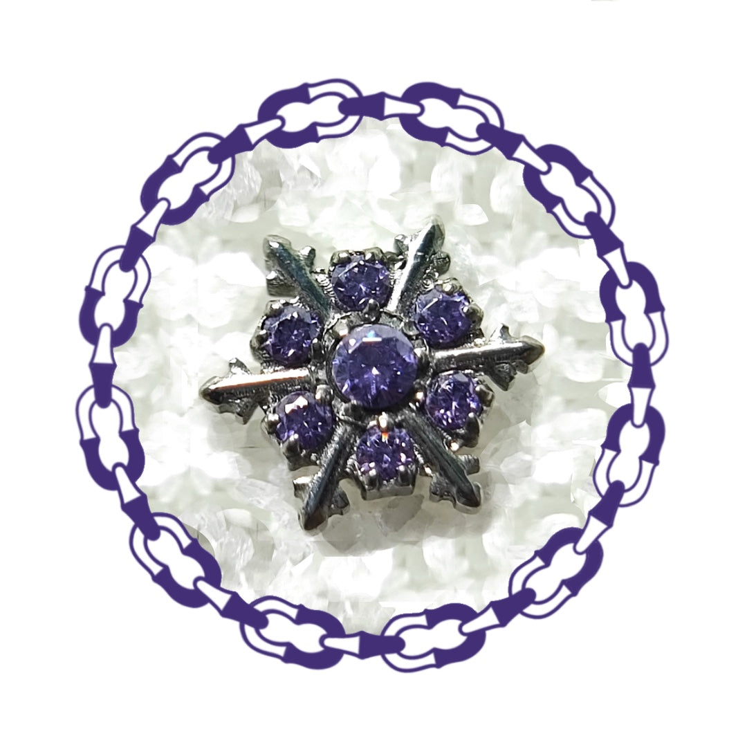 Labret Copo de Nieve con Cristales Amatista