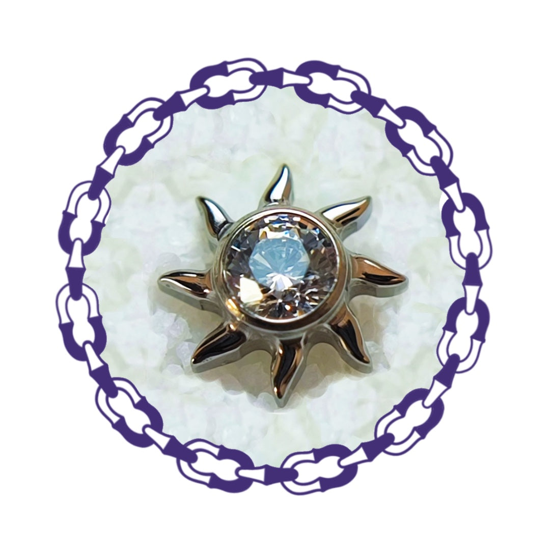 Labret Sol con Cristal