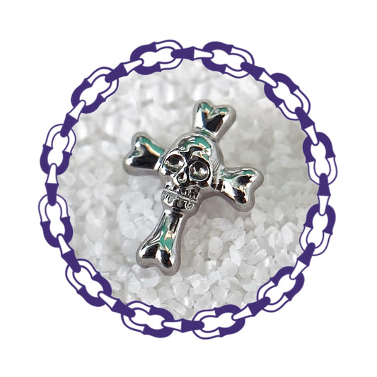 Labret Cruz de Huesos con Calavera