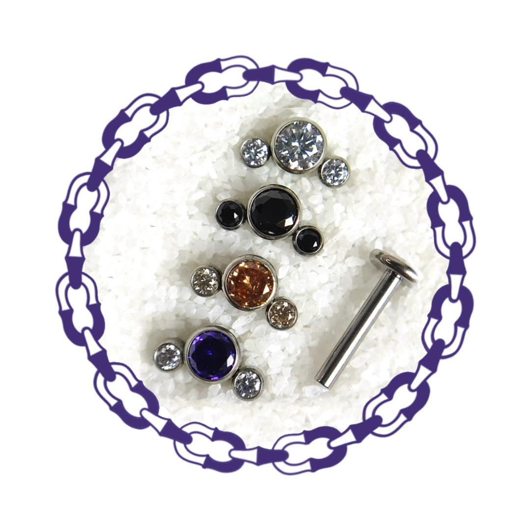 Labret Cluster Tres Cristales