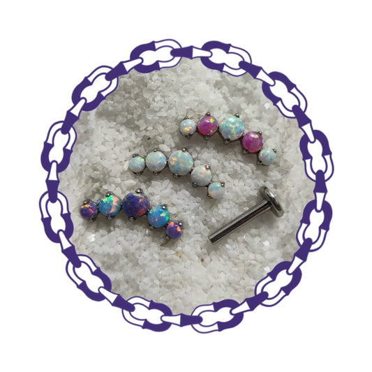 Labret Cluster Cinco Opalos