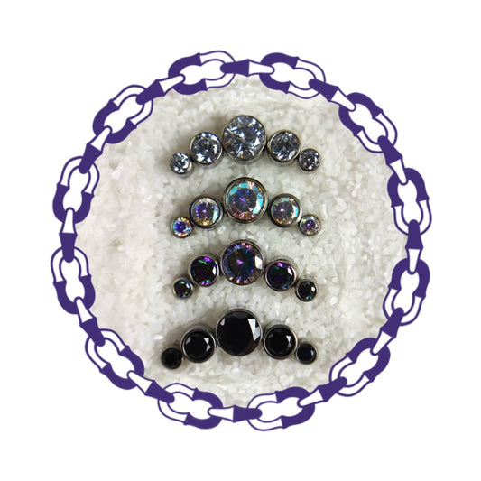 Labret Cluster Cinco Cristales