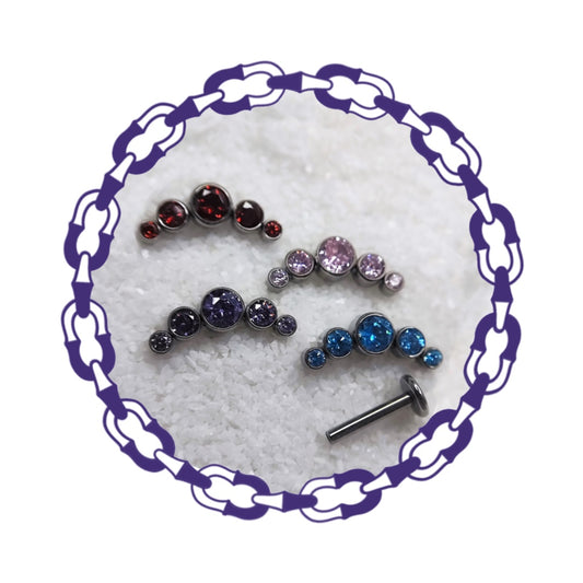 Labret Cluster Cinco Cristales