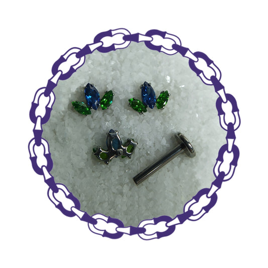 Labret Tres Marquesas Azul y Verde